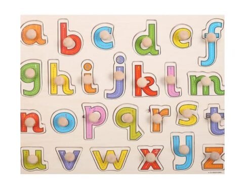 Peg Knob Puzzle - English Alphabet Lower Case