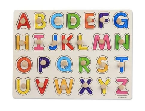 Peg Knob Puzzle - English Alphabet Upper Case