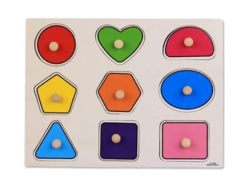 Peg Knob Puzzle - Geometry Shapes