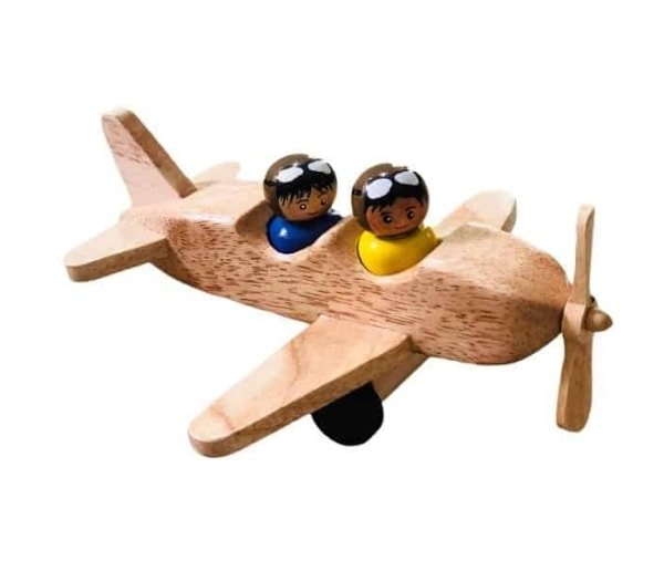 Aeroplane with Pilots – Wood Finish