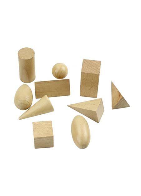 Mini Geometry Solids - Natural Wood